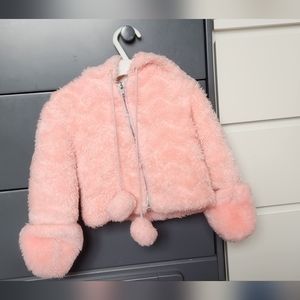 Vintage 80's Pink Faux Fur Coat